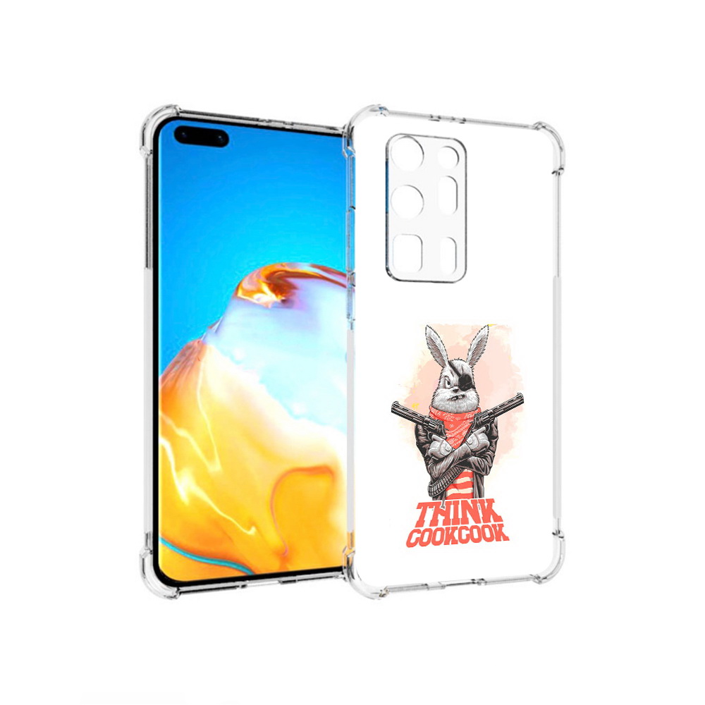 

Чехол MyPads Tocco для Huawei P40 Pro+ кролик пират, Прозрачный, Tocco