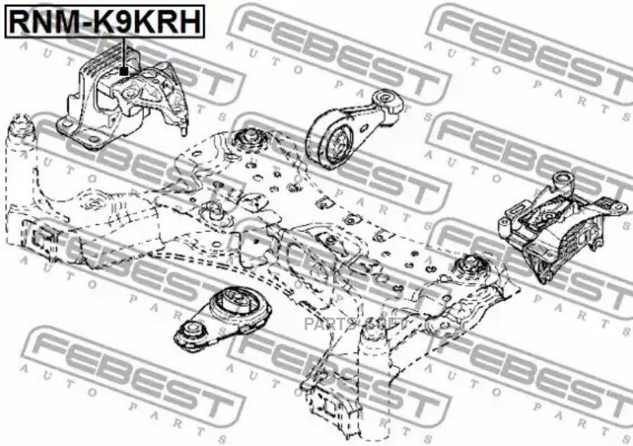 

FEBEST Подушка двигателя правая (гидравлическая) FEBEST RNM-K9KRH