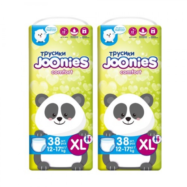 Joonies Joonies трусики Comfort XL (12-17 кг), 38 шт. 2 шт. nappyclub трусики comfort дневные супер тонкие xl 12 20 кг 38 шт