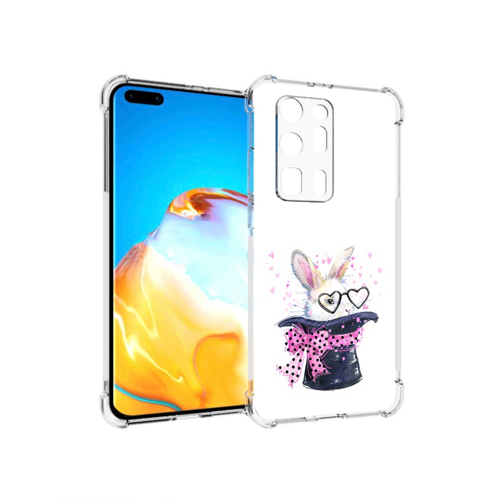 Чехол MyPads Tocco для Huawei P40 Pro+ кролик в шляпе