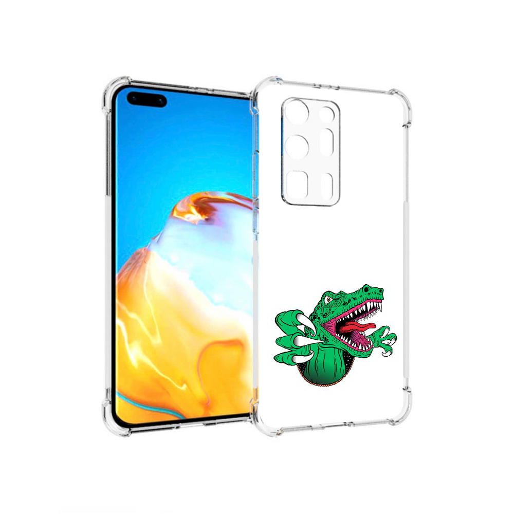 

Чехол MyPads Tocco для Huawei P40 Pro+ крокодил, Прозрачный, Tocco