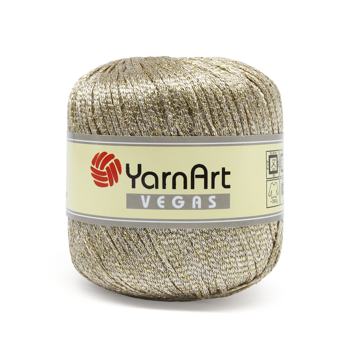 

Пряжа YarnАrt 'Vegas', 50 г, 150 м (вискоза, металлик) (42 золото), 4 мотка