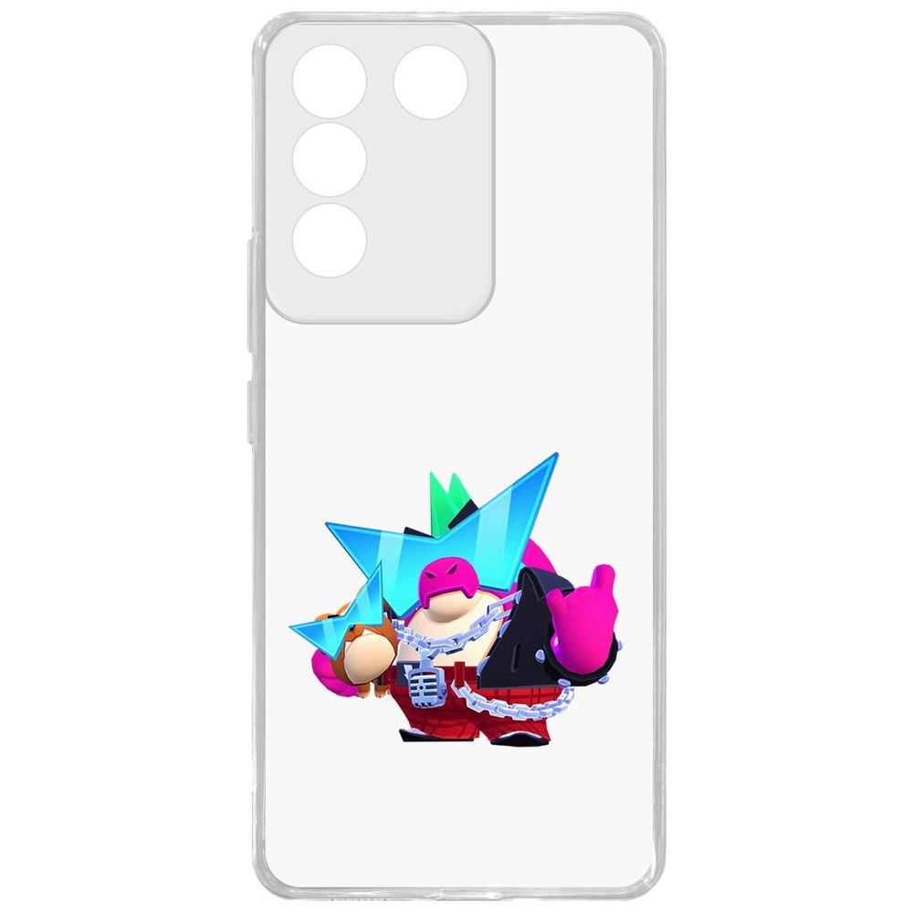 

Чехол-накладка Case Brawl Stars-Плохиш Базз для Vivo V27e, Прозрачный