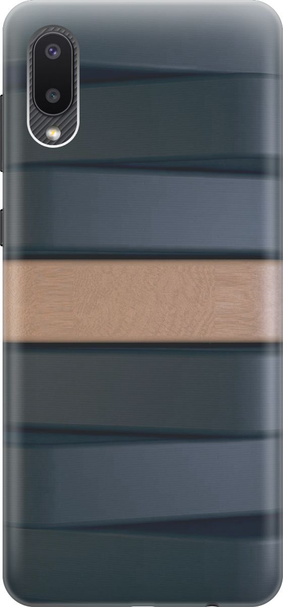 

Силиконовый чехол на Samsung Galaxy A02 "Бежевая доска", Бежевый;серый, 6236