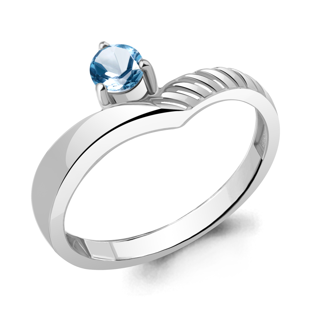 

Кольцо из серебра с топазом Aquamarine Aquamarine 6968105_925_р р. 16, 6968105_925_р