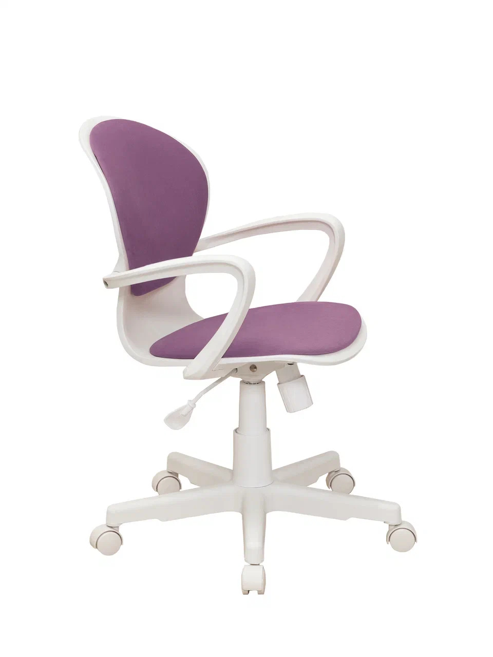 Детское компьютерное кресло Bloom, белый пластик, ткань Maserati violet, фиолетовое