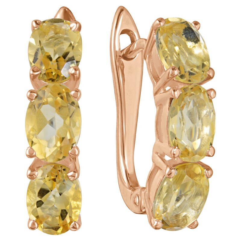 

Серьги из серебра с цитрином LAZURIT-ONLINE 7920RG, 7920RG