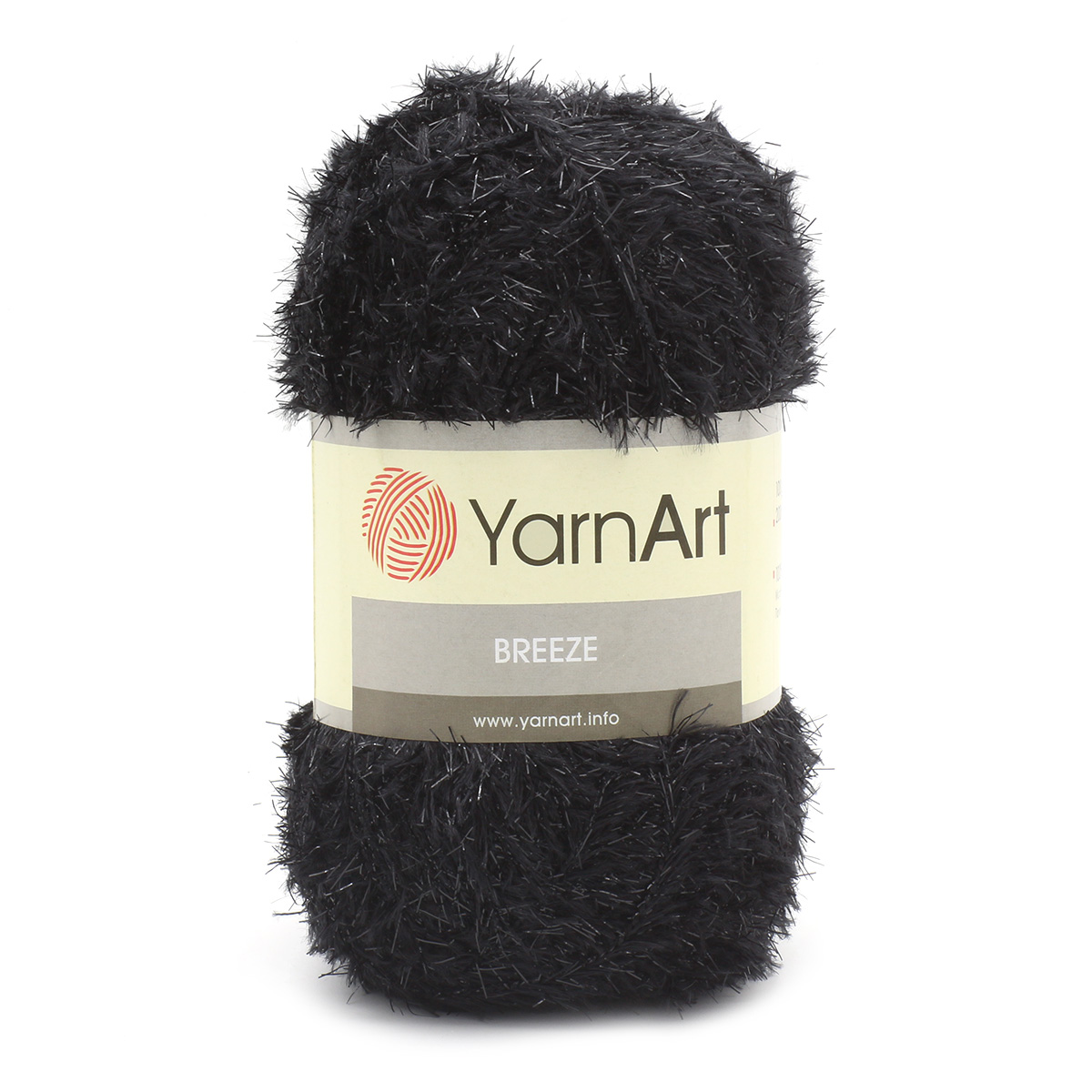

Пряжа YarnArt 'Breeze', 100 г, 200 м (100% полиэстер) (02 черный), 5 мотков
