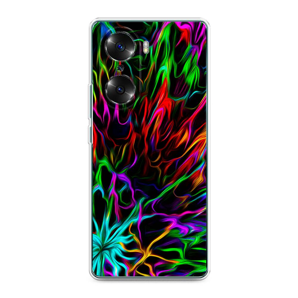 

Чехол на Honor 60 "Разноцветные разводы", Голубой;зеленый;оранжевый, 6106650-3