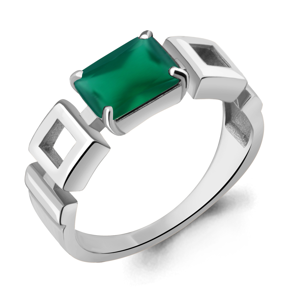 

Кольцо из серебра с агатом Aquamarine Aquamarine 6951609_925_р р. 18, 6951609_925_р