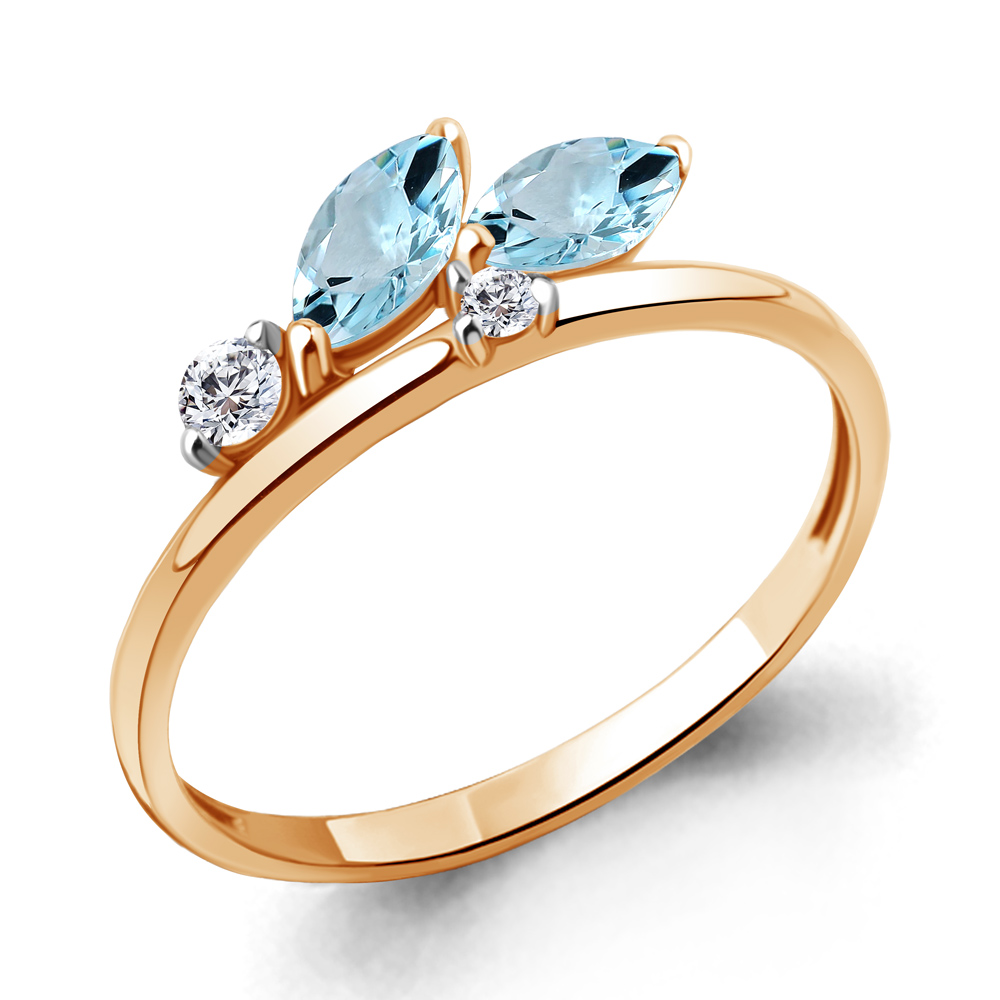 

Кольцо из серебра с топазом Aquamarine Aquamarine 6951502А_925_з р, 6951502А_925_з