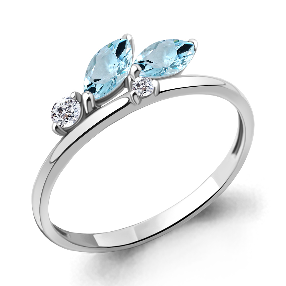 

Кольцо из серебра с топазом Aquamarine Aquamarine 6951502А_925_р р, 6951502А_925_р