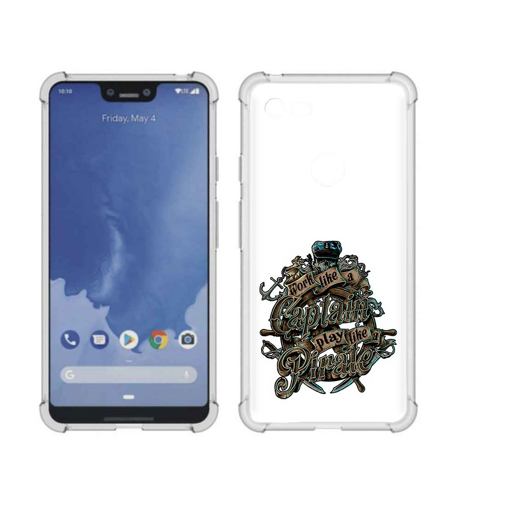 

Чехол MyPads Tocco для Google Pixel 3 XL капитан пиратов, Прозрачный, Tocco