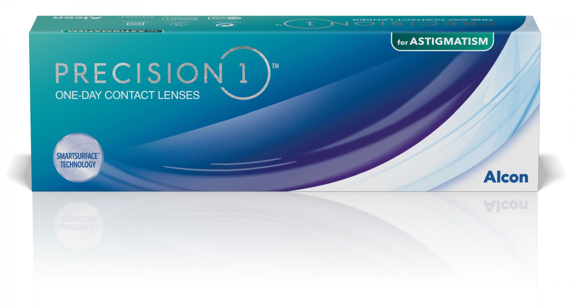 Купить Контактные линзы Alcon Precision1 for Astigmatism, 30 линз, SPH -6, 00 Cyl -2, 25 AXIS 170, Acuvue, силикон-гидрогель