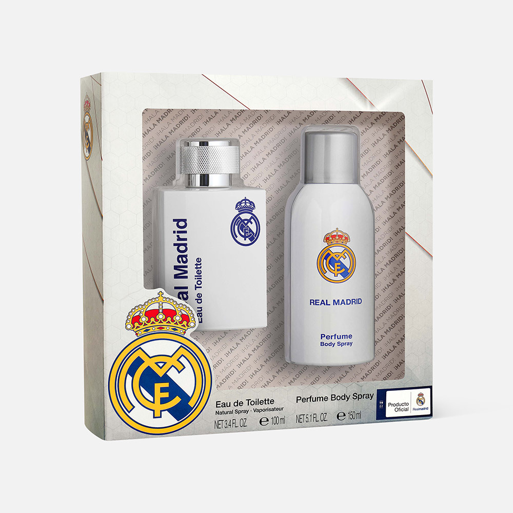 Набор для тела Real Madrid вода туалетная 100 мл, дезодорант-спрей 150 мл дезодорант для тела dior homme deodorant мужской спрей 150 мл