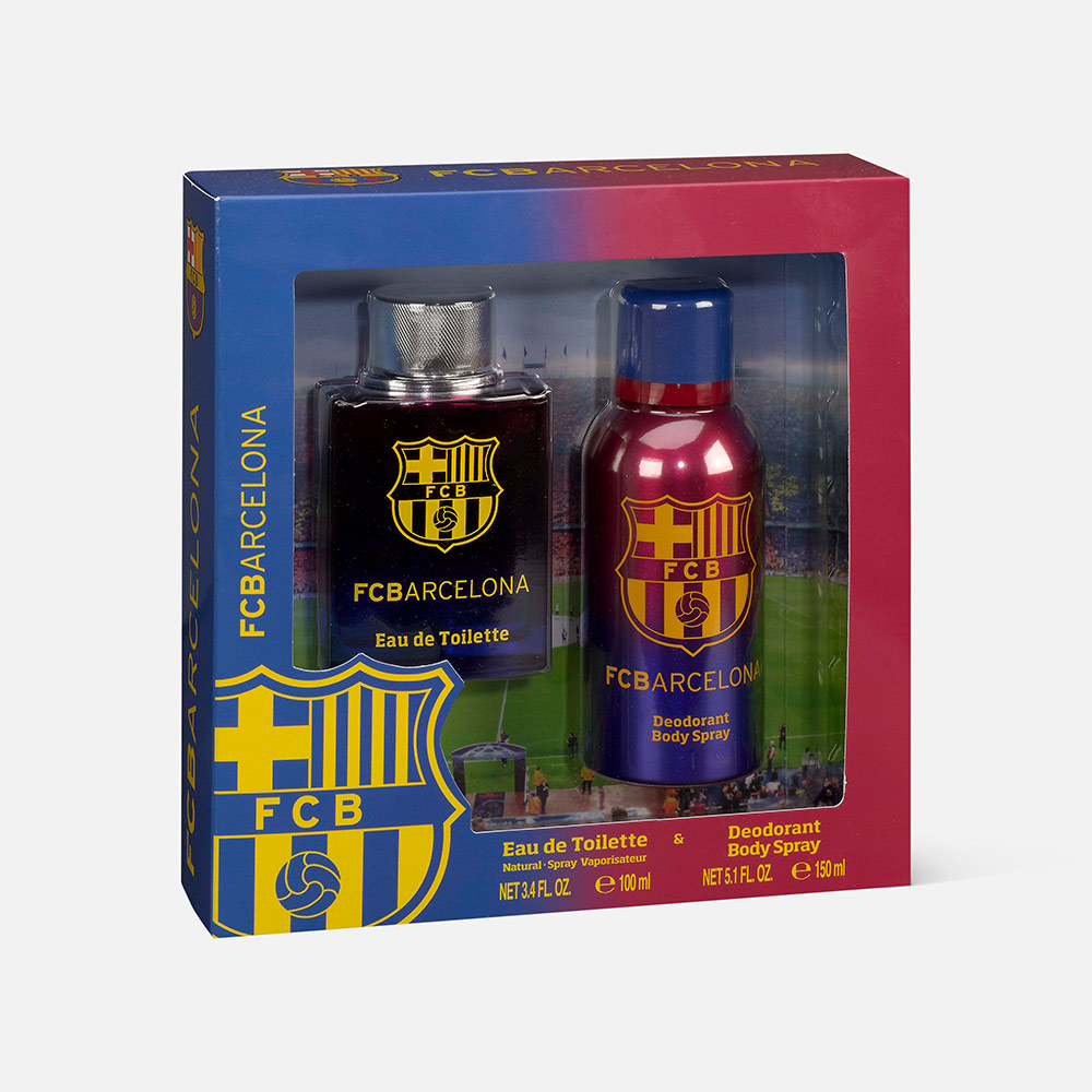 Набор для тела FC Barcelona вода туалетная 100 мл, дезодорант-спрей 150 мл carner barcelona tardes 50