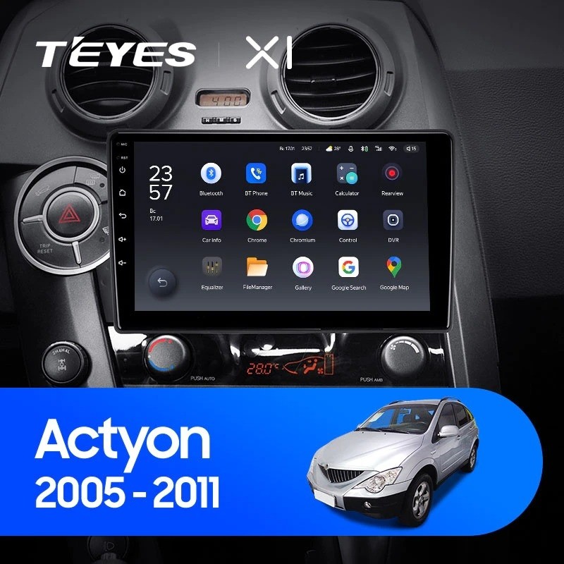 Штатная магнитола Teyes X1 4G 232 SsangYong Actyon C100 2005-2011 2660000₽