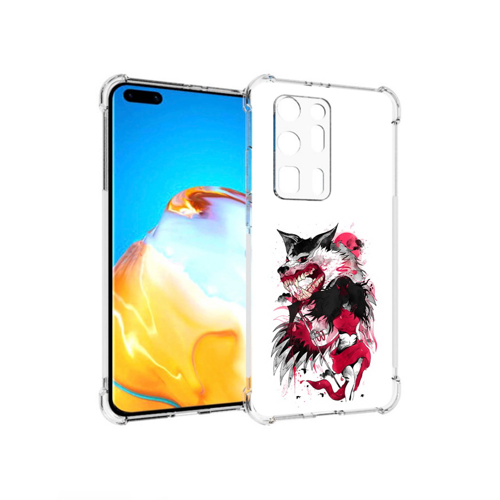 

Чехол MyPads Tocco для Huawei P40 Pro+ красная шапочка, Прозрачный, Tocco