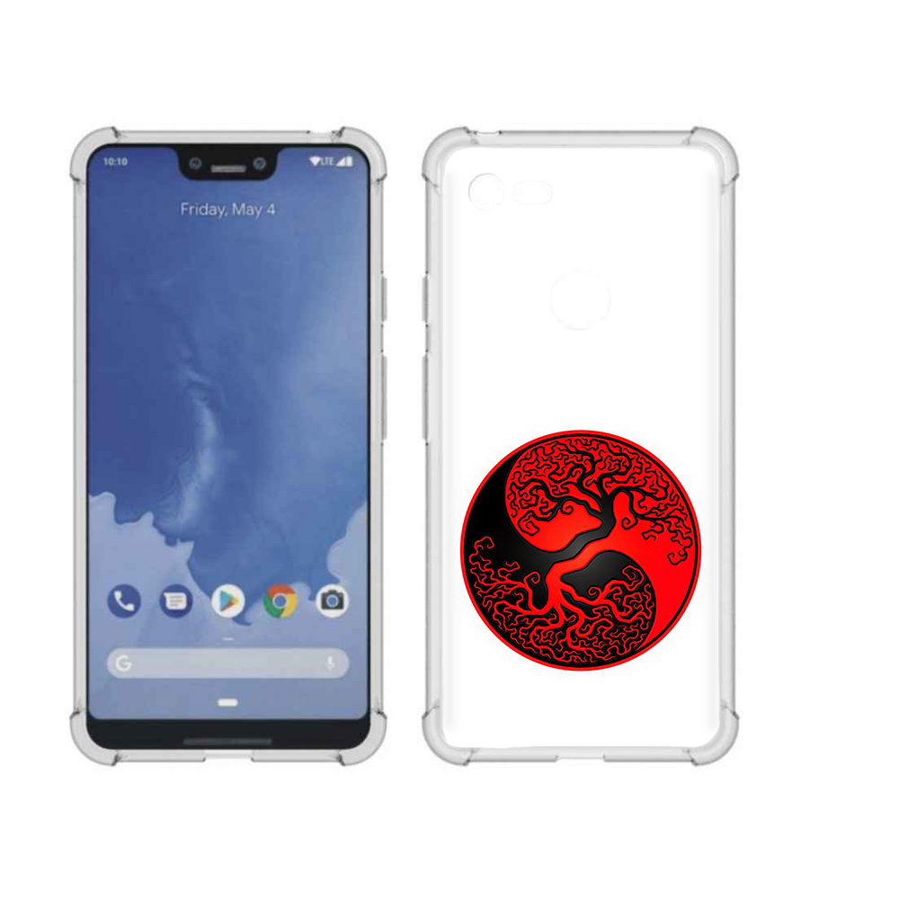 

Чехол MyPads Tocco для Google Pixel 3 XL инь янь дерево, Прозрачный, Tocco