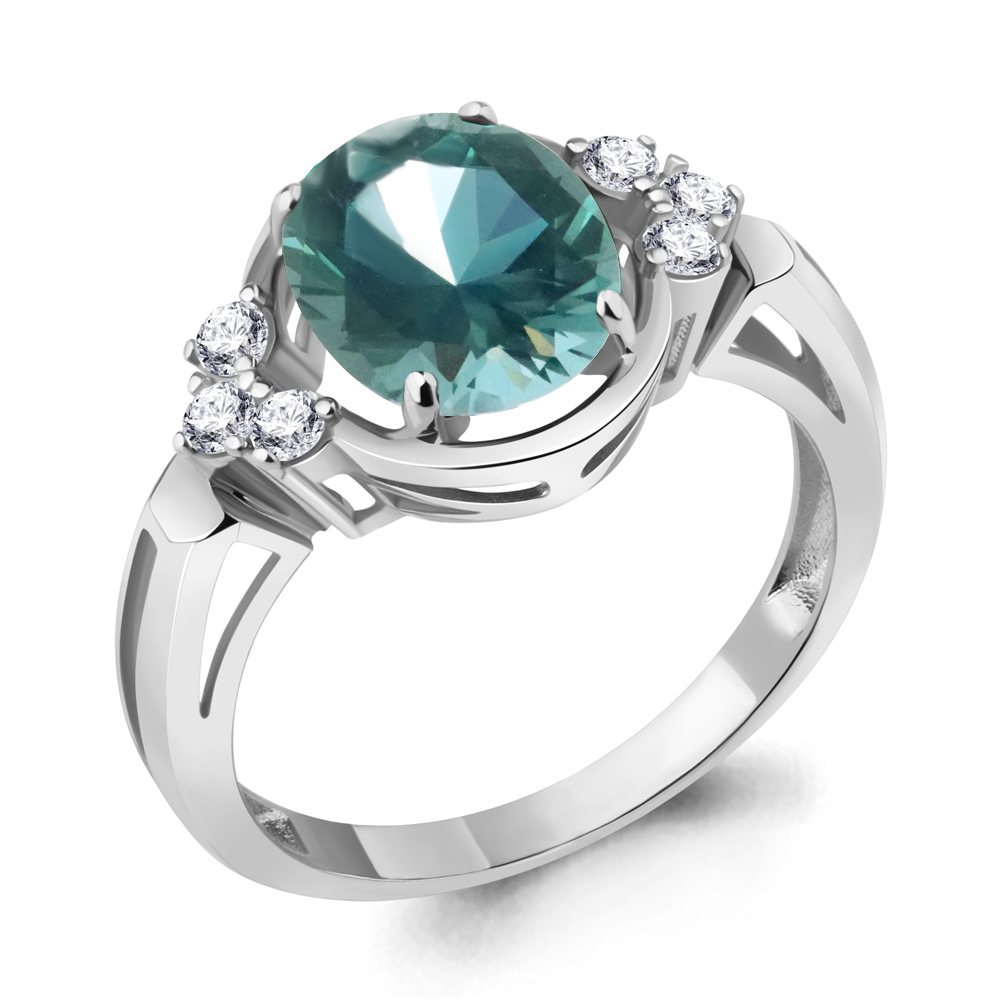 

Кольцо из серебра с фианитом Aquamarine Aquamarine 6951288А_925_р р, 6951288А_925_р