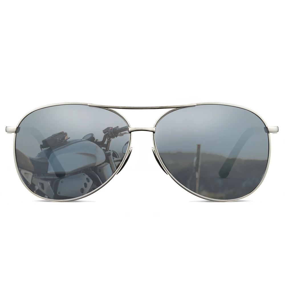 Солнцезащитные очки мужские Cyxus Polarized Sunglasses 1489 серебристые