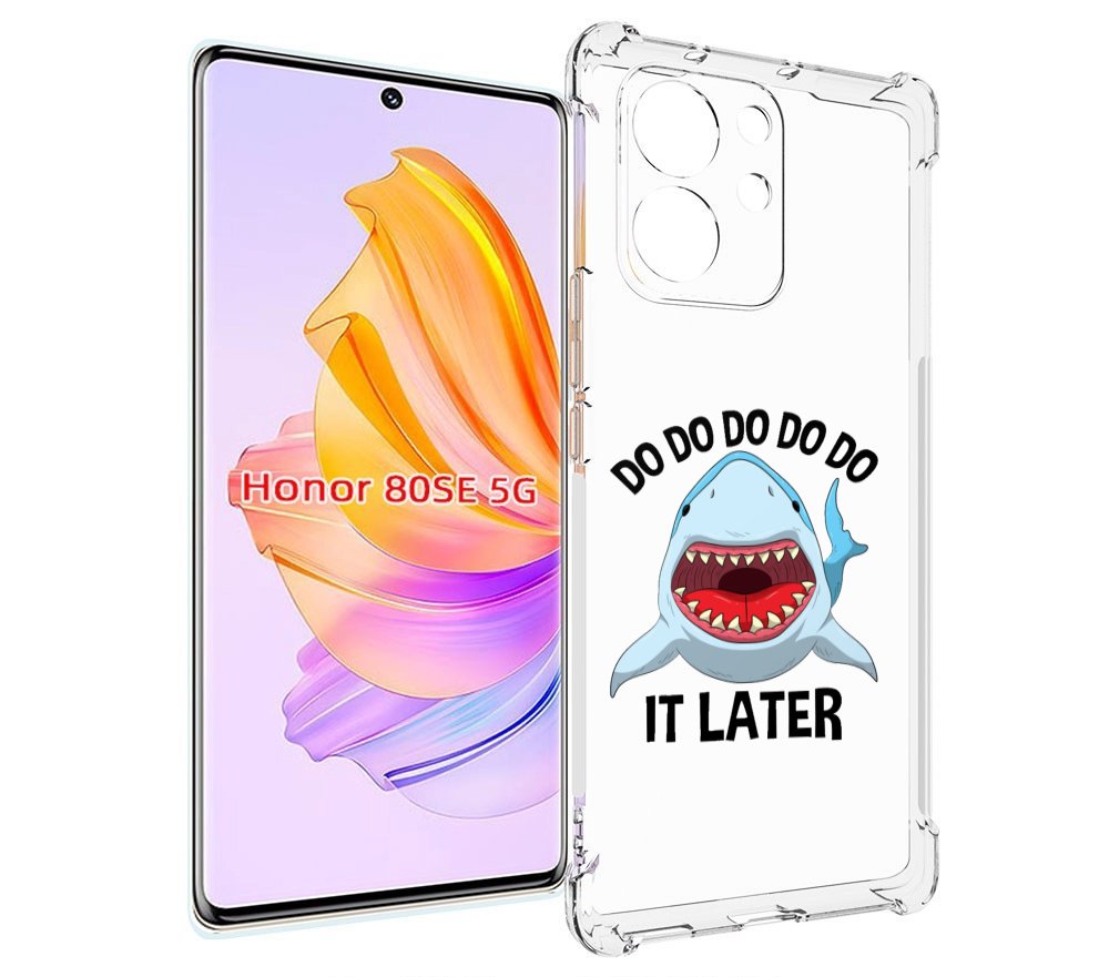 

Чехол MyPads Акула для Honor 80 SE, Прозрачный, Tocco