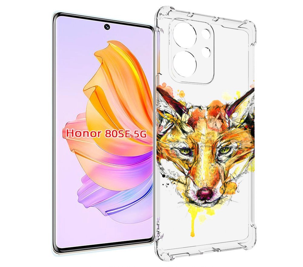 

Чехол MyPads Акварельная лиса для Honor 80 SE, Прозрачный, Tocco