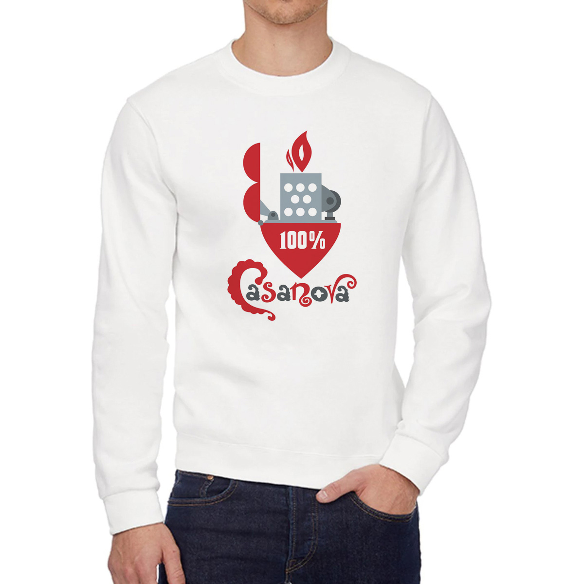 

Свитшот унисекс CoolPodarok W0151577 белый 58 RU, W0151577
