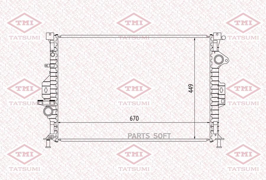Радиатор Охлаждения Tatsumi tga1043