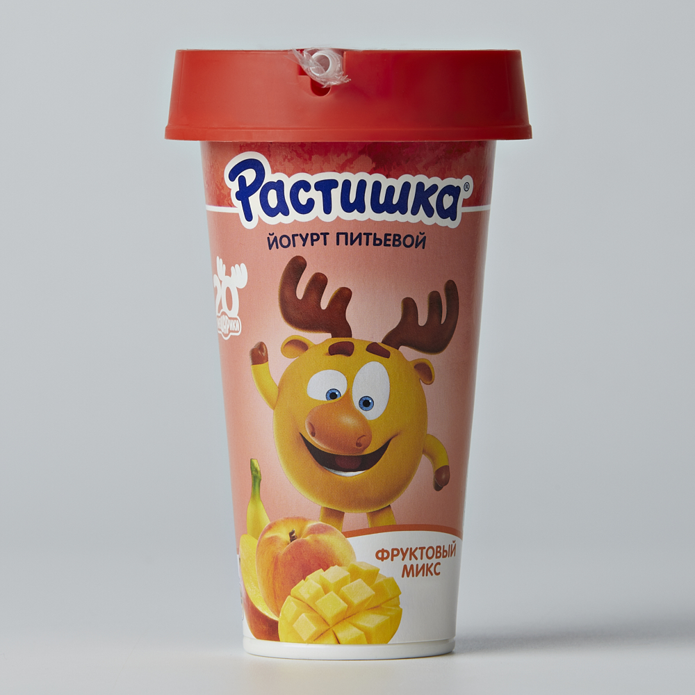 Питьевой йогурт Растишка Мультифрукт 2,8% БЗМЖ 190 г