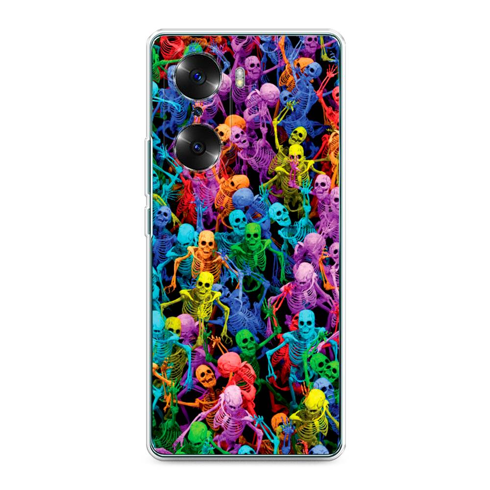

Чехол на Honor 60 "Вечеринка скелетов", Фиолетовый;желтый;оранжевый, 6106650-6