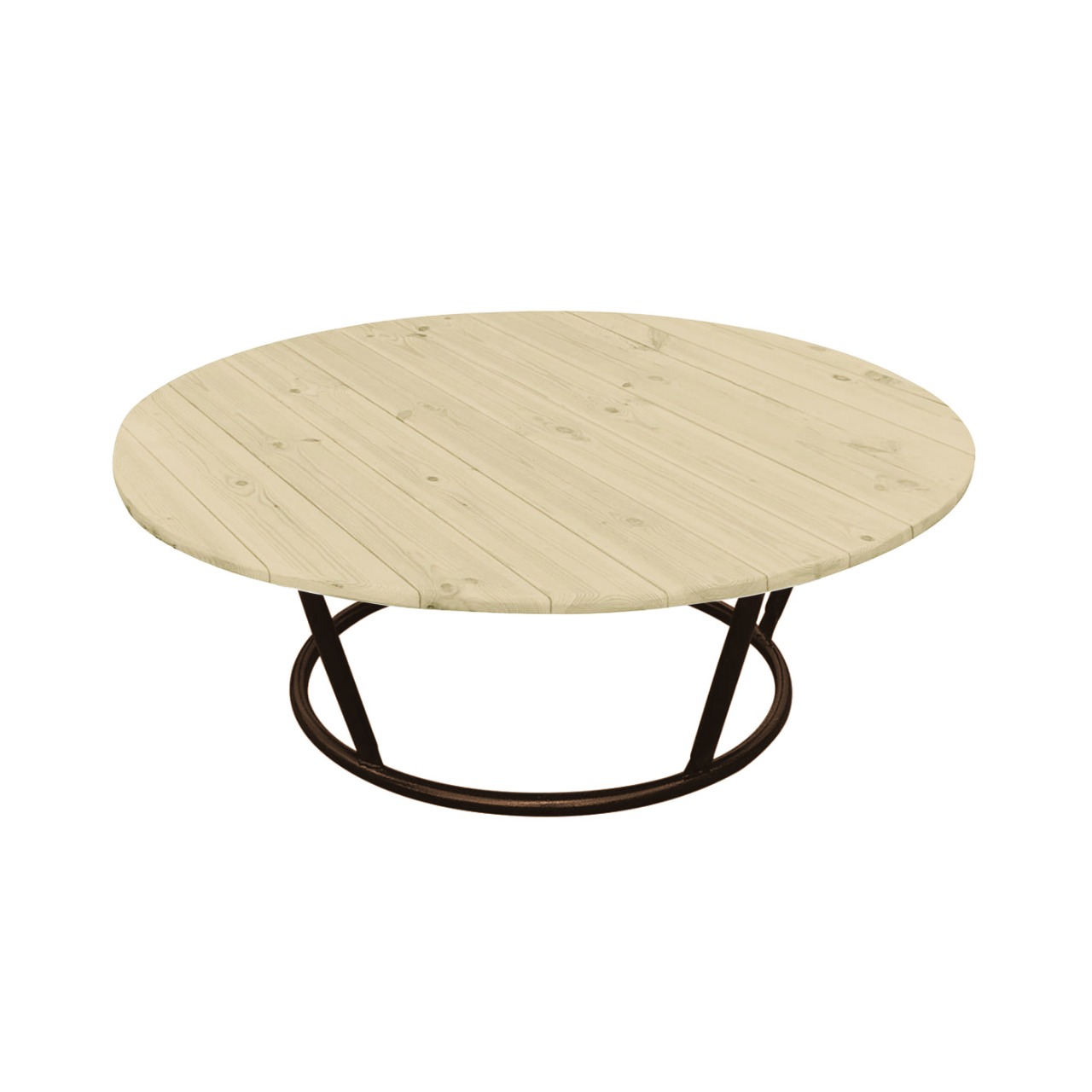 Стол для дачи кофейный M-group Папасан 19030200 коричневый 97х97х35 см