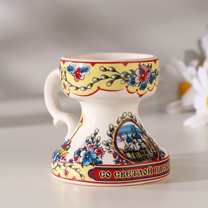 

Подсвечник "С светлой Пасхой", керамика, 7 см