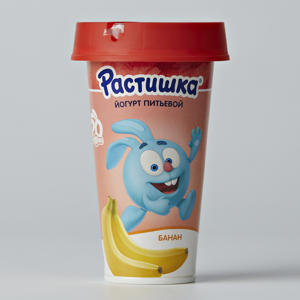 Питьевой йогурт Растишка банан 2,8% бзмж 190 г