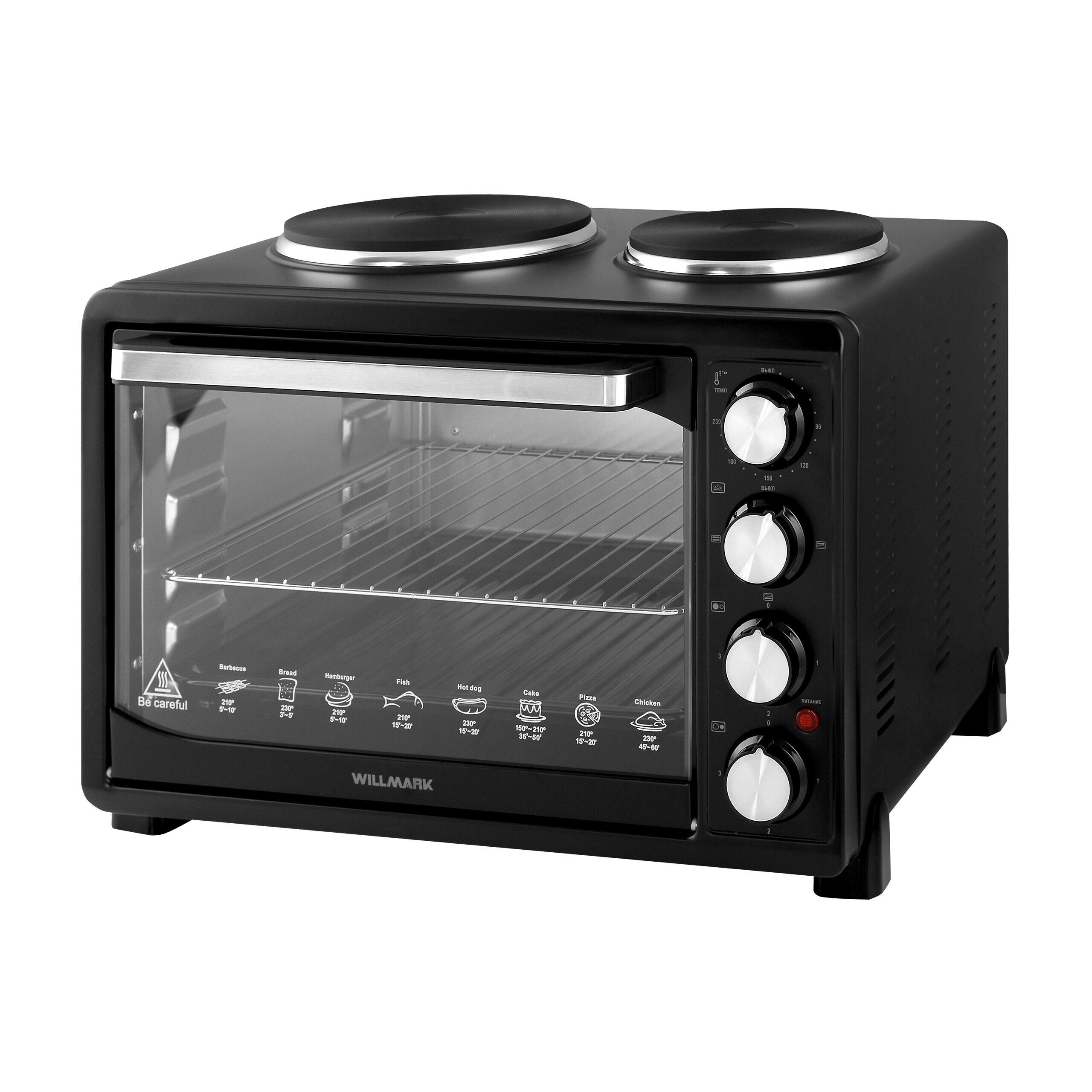 

Мини-печь WILLMARK WHO-402B черный, WHO-402B