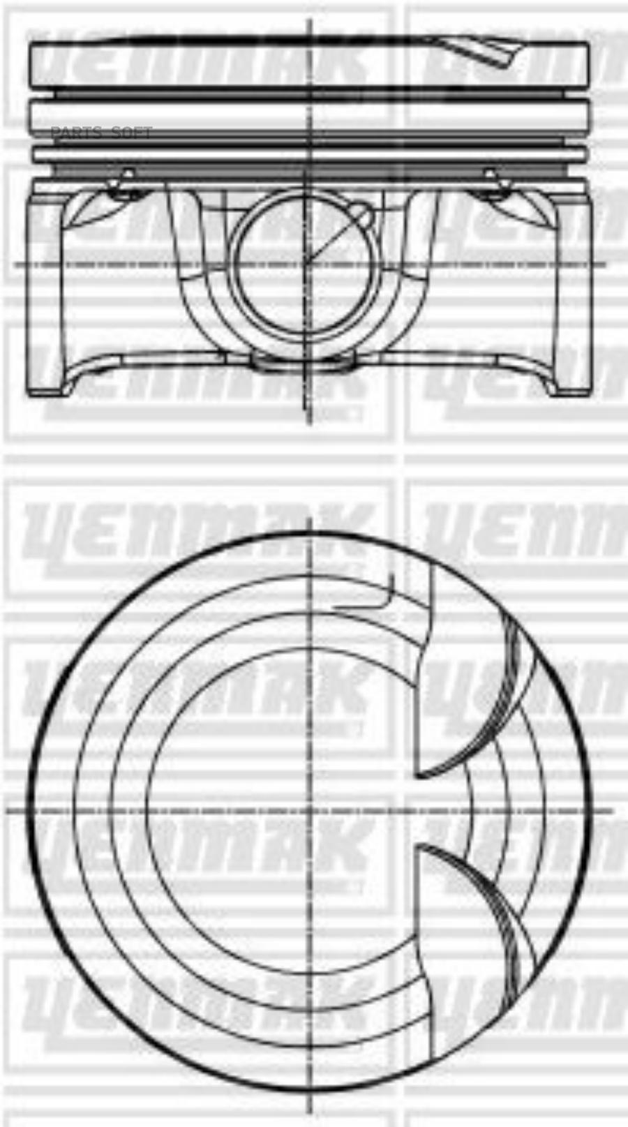 

31-30013-000 71,00 Mm. Поршень С Кольцами С Пальцем YENMAK 3130013000