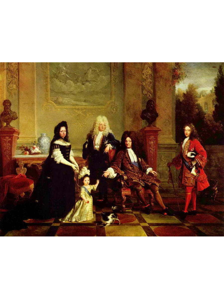 

Постер DRABS A2 Ларжильер Никола Портрет Людовика XIV и его наследников