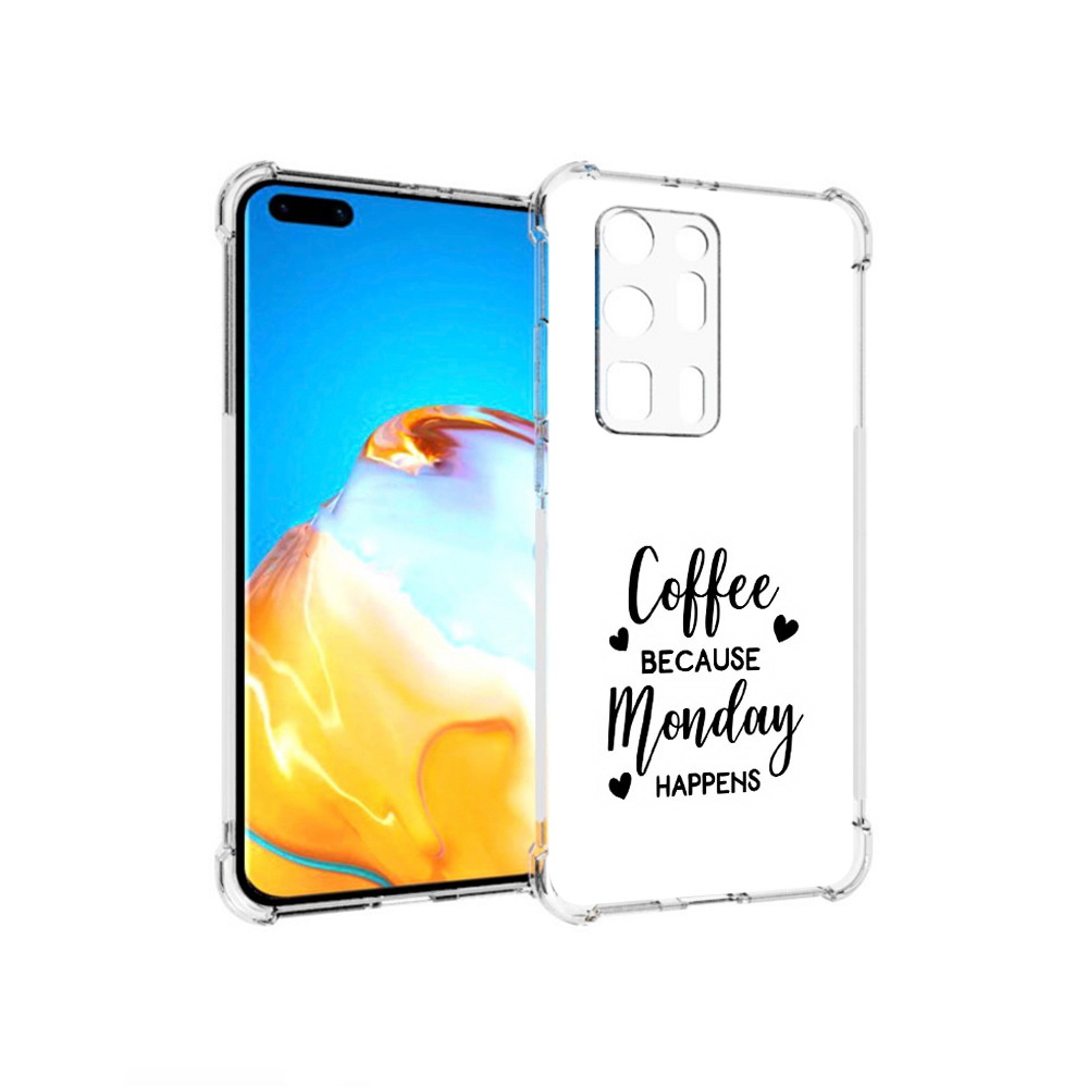 

Чехол MyPads Tocco для Huawei P40 Pro+ кофе и понедельник стал счастливым, Прозрачный, Tocco