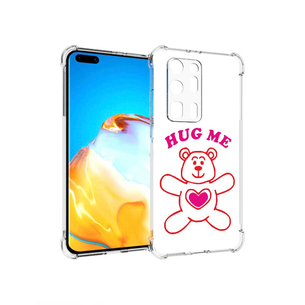 

Чехол MyPads Tocco для Huawei P40 Pro+ 14 февраля обними меня, Прозрачный, Tocco