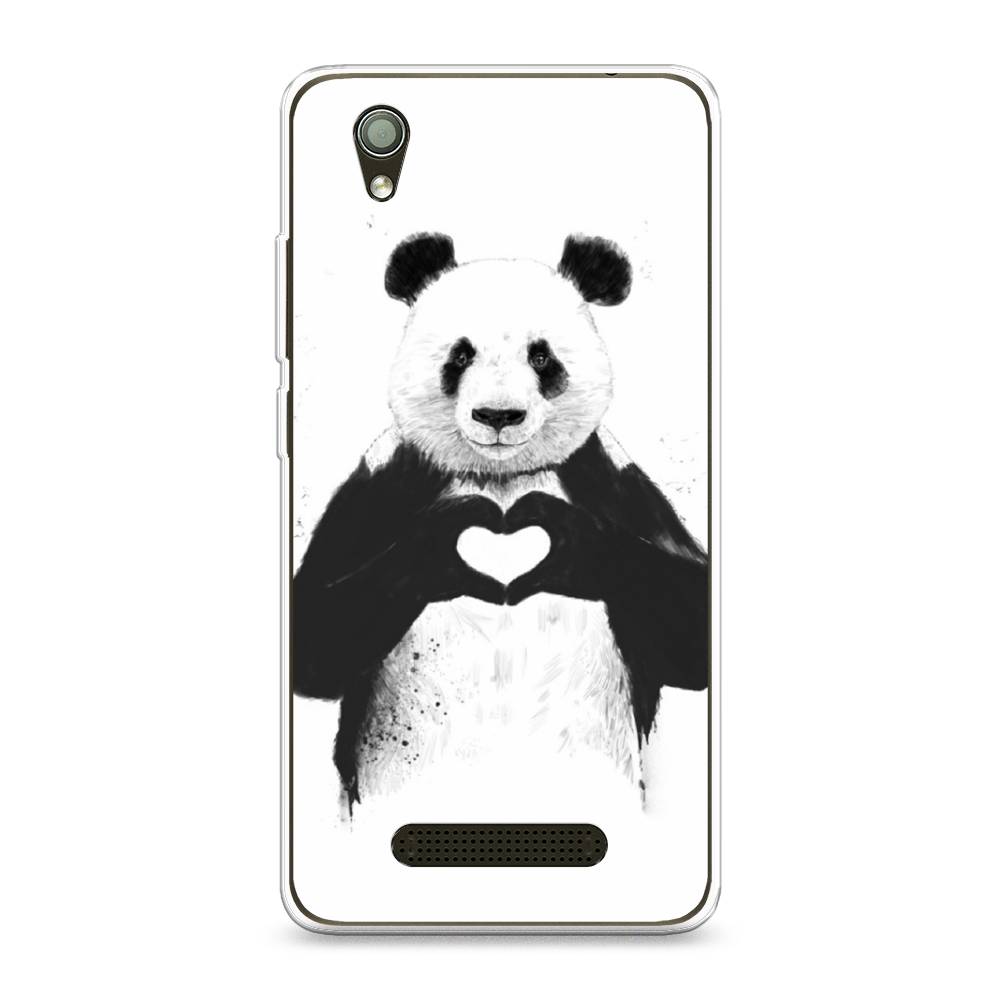 

Чехол Awog на ZTE Blade X3 / ЗТЕ Блэйд X3 "Панда love", Разноцветный, 130650-10