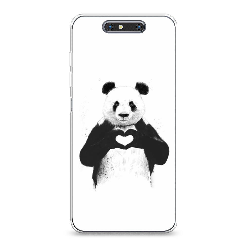 

Чехол Awog на ZTE Blade V8 / ЗТЕ Блэйд V8 "Панда love", Разноцветный, 131250-10
