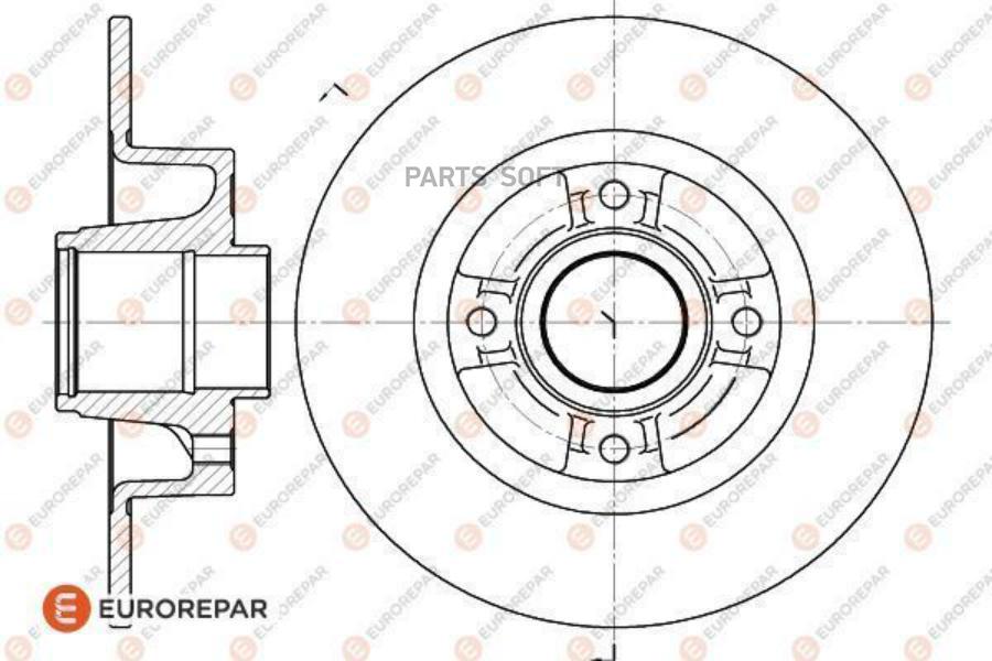 

EUROREPAR 1618871380 Диск торм.NISSAN NOTE 1.4i 88ch (65kW) - CR14DE 2004 = 1шт