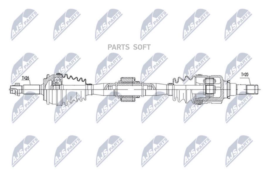 

Полуось Toyota Avensis T27 1.6 08-, 1.8 Mtmatm 08- Прав, Шт