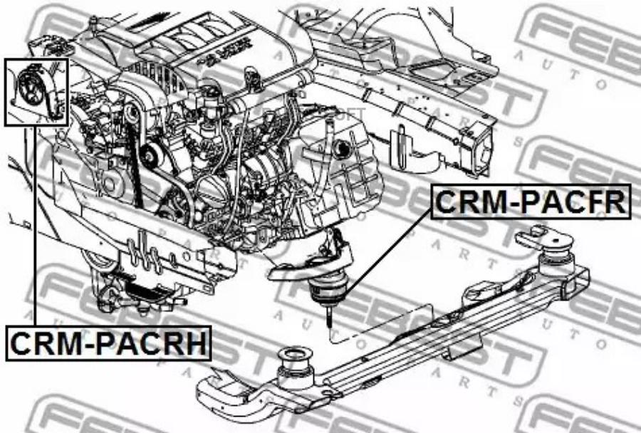 

FEBEST Подушка двигателя R CHRYSLER PACIFICA 2003-2008 FEBEST CRM-PACRH FEBEST CRM-PACRH