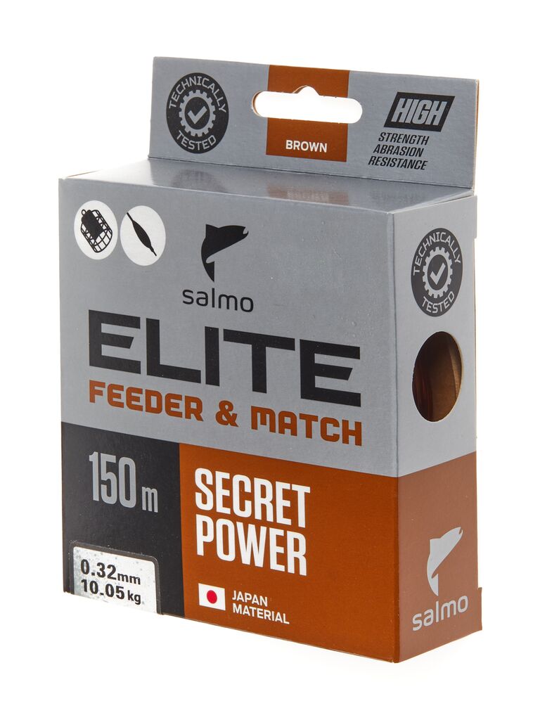Леска монофильная Salmo Elite Feeder & Match 0,32 мм, 150 м, 10,05 кг, brown