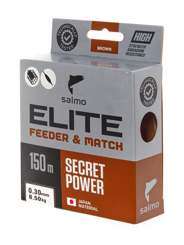 Леска монофильная Salmo Elite Feeder & Match 0,3 мм, 150 м, 8,5 кг, brown