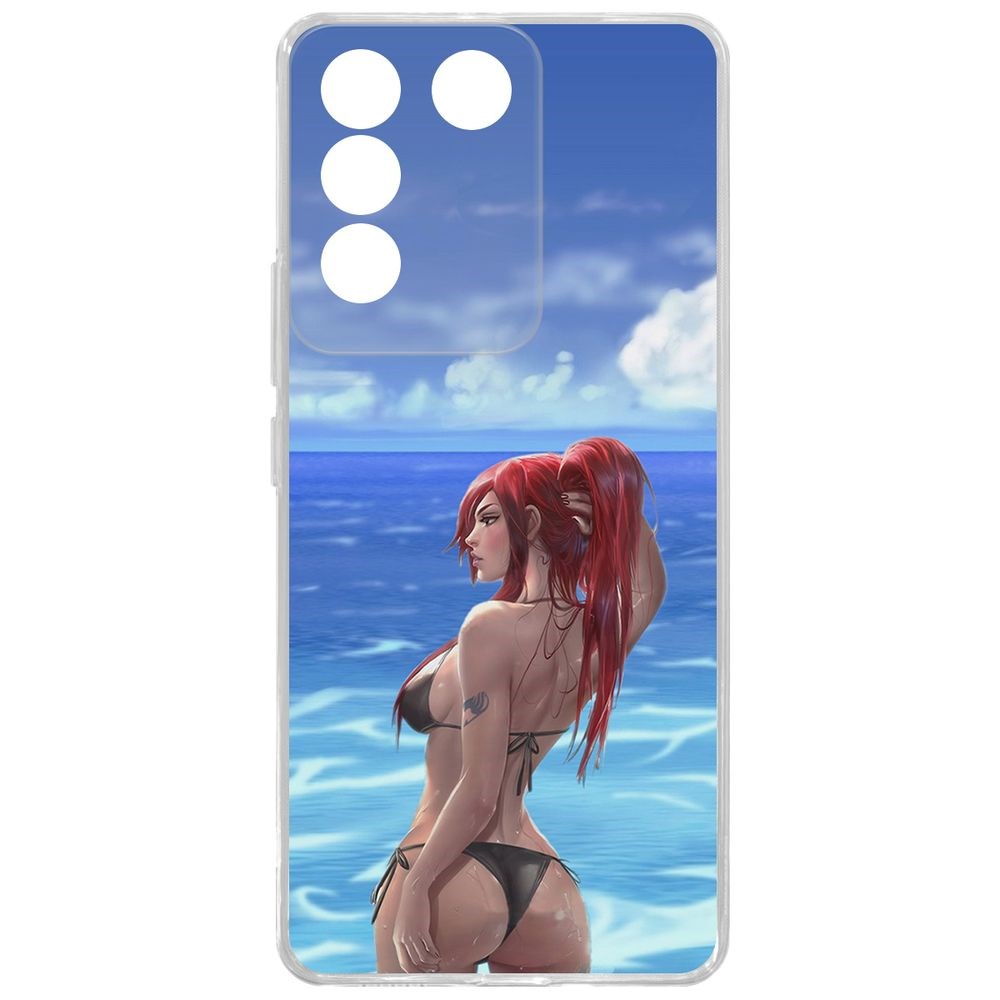 

Чехол-накладка Case Купальник женский для Vivo T2, Прозрачный