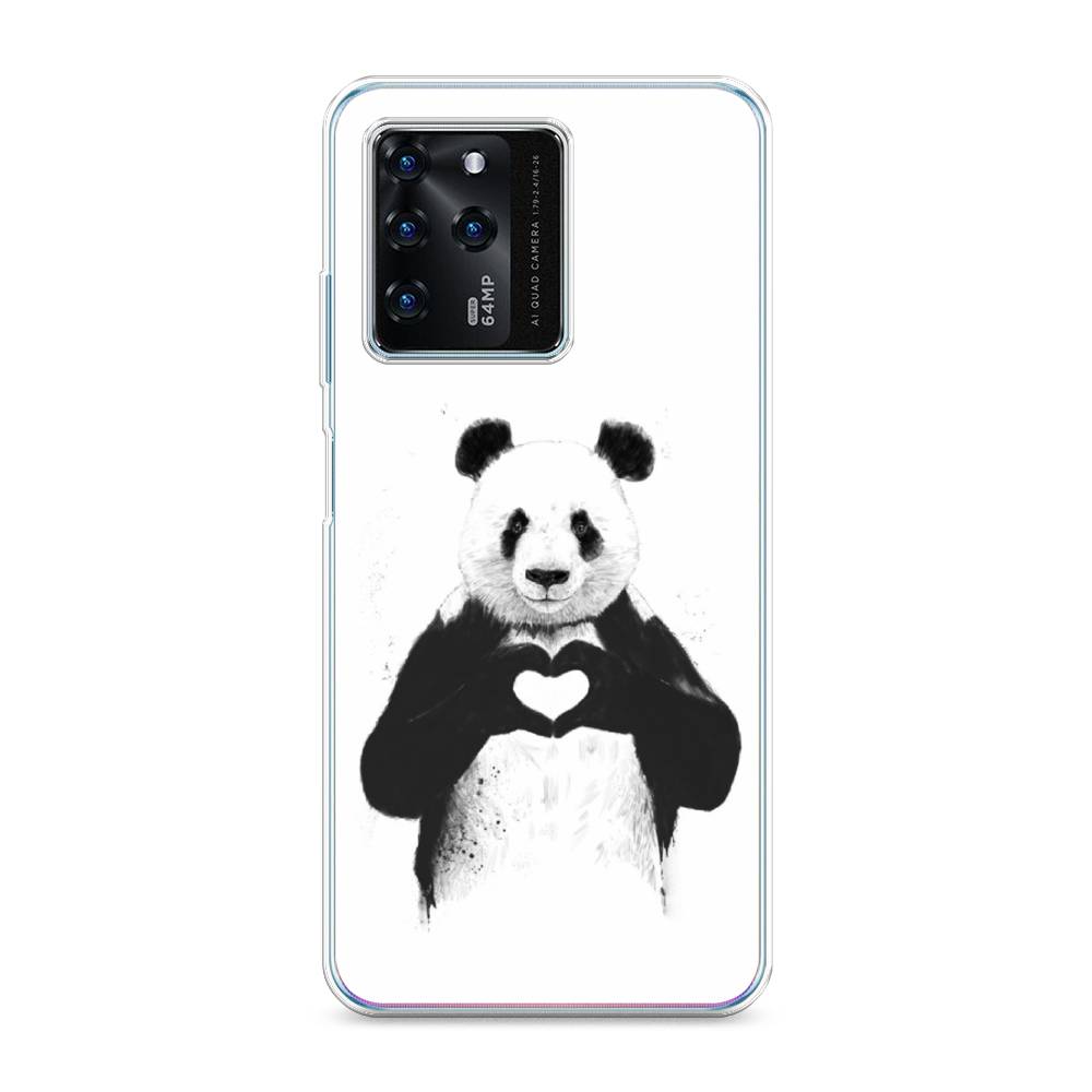 

Чехол Awog на ZTE Blade V30 / ЗТЕ Блэйд V30 "Панда love", Разноцветный, 135350-10