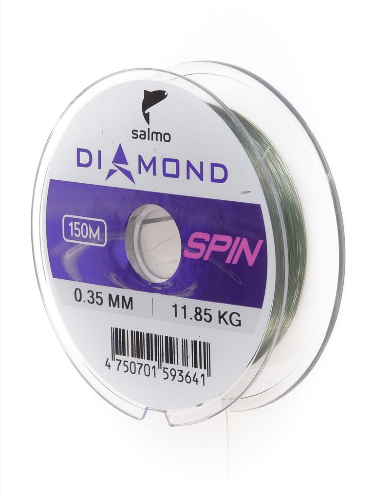 фото Леска монофильная salmo diamond spin 0,35 мм, 150 м, 11,85 кг, green