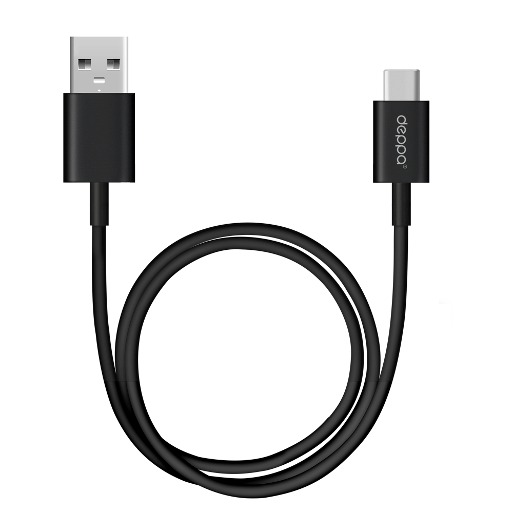 Дата-кабель Deppa USB - USB Type-C, 1,2 м, черный